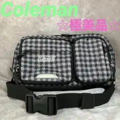 상태매우좋음 コールマン Coleman ウエストバッグ チェック柄 Y2K
