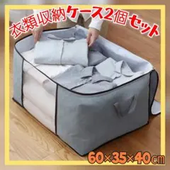 衣類収納 2個セット 60 35 40 大容量 衣替え 折りたたみ 整理 整頓