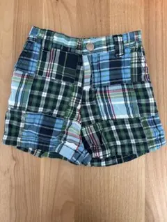 チェック柄 ショートパンツ 6-12m 70㎝
