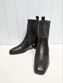 COCO DEAL サイドゴア風ニットブーツ