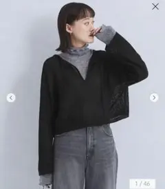 グリーンレーベルリラクシング　メッシュ クロップド2WAYプルオーバー ニットのサムネイル