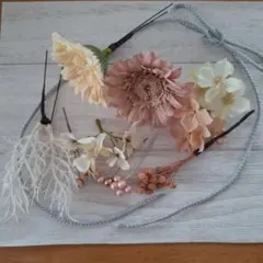 成人式　卒業式等　花モチーフ 髪飾りセット 造花 13点