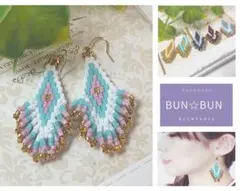 ☆★SALE★☆No.66 ハンドメイド☆ビーズステッチ ピアス イヤリング