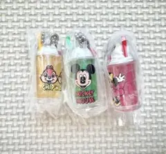 ディズニー レトログラスミニチュアチャーム 3種