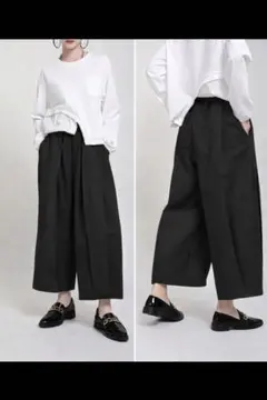 【新品】バルーン ワイドパンツ 黒 M 〜XL相当 ボリューム感