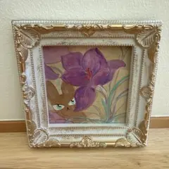 ♡黒猫様専用♡☆レア☆原画 村田なつか 額縁入り☆おまけポストカード