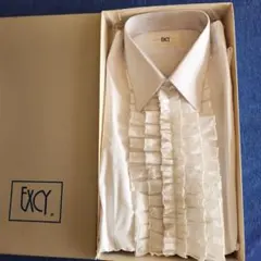 EXCY　フリル付きホワイトホーマルシャツ　未使用