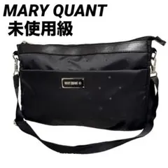 未使用級 マリークワント ショルダーバッグ デイジー ドット プレート