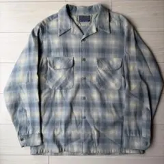 【希少柄✨】70s PENDLETON ターコイズオンブレ ボードシャツ L