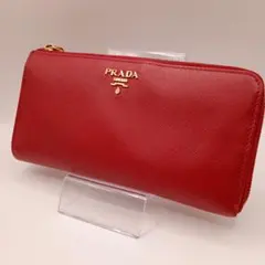 PRADA 長財布 バイカラー レッド オレンジ - メルカリ