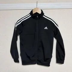 adidas 黒 ストライプ 140 ジャージ