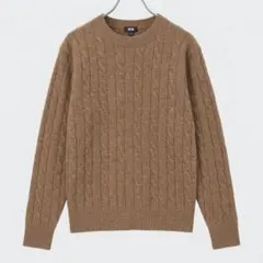 UNIQLO ユニクロ ケーブル編み クルーネックニット セーターXS