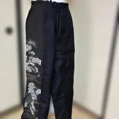 着物地リメイクパンツ