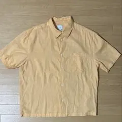 H&M オレンジ コットン ボタンアップシャツ　半袖シャツのサムネイル