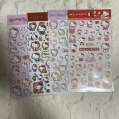 【匿名配送】4点　ハローキティ　キティちゃん　ダイソー　サンリオ　箔押しシール