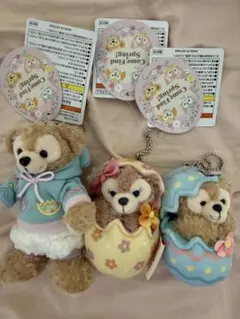 ディズニーシー ダッフィー シェリーメイ ぬいぐるみバッジ 3点 タグ付き