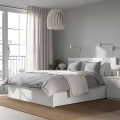 IKEA オーヴラリード ダイニングテーブル 竹天板×ホワイト脚 2〜4人用