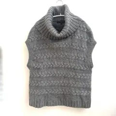 ☆BANANA REPUBLIC☆ケーブル編みタートルニットベスト グレー　M