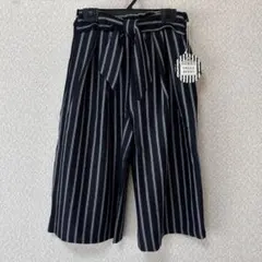 SWEET BERRY ストライプリボン付きワイドパンネイビー 150