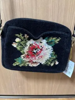 タグ付き未使用　FEILERフェイラー シュニール織花柄刺繍ミニショルダーポーチ
