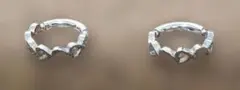 ハート形状のリングピアス14G(両耳用) （つけっぱなしOK)