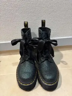 Dr. Martens 8ホールブーツ サテンリボン ブラック - メルカリ