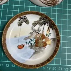 九谷焼 恵比寿様 釣り絵柄 小皿 5枚セットのサムネイル