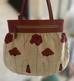 イビザ 花柄リネントートバッグ