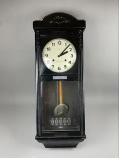 アンティーク 柱時計(ゼンマイ)稼動品 昭和レトロ☆ゼンマイ式掛け時計 アンティーク 振り子時計 古