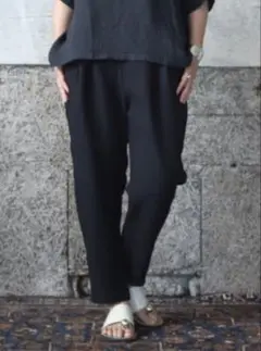 evam eva リネンタックパンツ