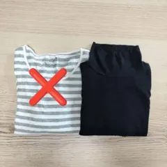 無印良品　長袖 授乳服 M-L　黒タートルネック