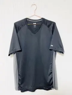 UNIQLO Vネック スポーツTシャツ ブラック XL メンズのサムネイル