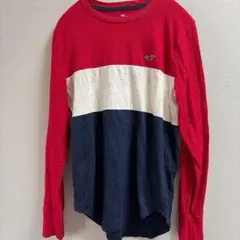 【HOLLISTER】ホリスター ロンT トリコロールカラー XSサイズ