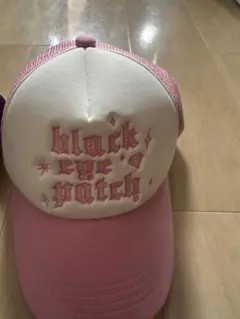 black eye patch キャップ ピンク