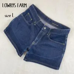 【美品】ローリーズファーム デニムショートパンツ 濃紺 Lサイズ 綿100%のサムネイル