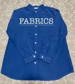 【FABRIC’S】ブルースタンドカラー 長袖シャツ M