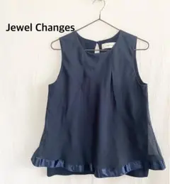 Jewel Changes ジュエルチェンジズ　ネイビー　ノースリーブ　トップス