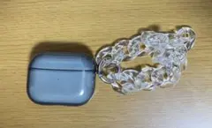 AirPodsProケース クリアブラック