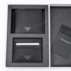 EMPORIO ARMANI サフィアーノ調 二つ折り財布 カードケースのサムネイル