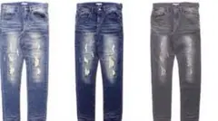 スリムフィットデニムパンツ ダメージ加工