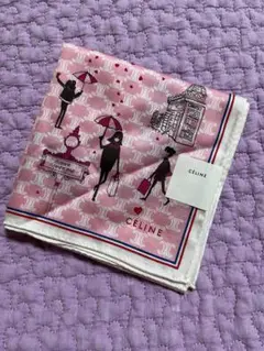 セリーヌ　日本製ハンカチ　レディースハンカチ　50×50