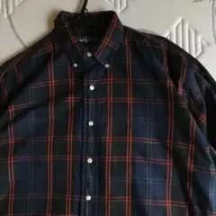 90s ラルフローレン コットン チェック ボタンダウンシャツ BLAKE