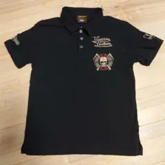 VANSON T.F.O.A ポロシャツ 武装戦線 刺繍 ブラックのサムネイル