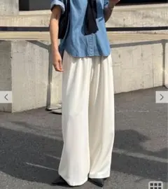 fredy emue フレディ エミュ とろみツイルストレートイージーパンツ