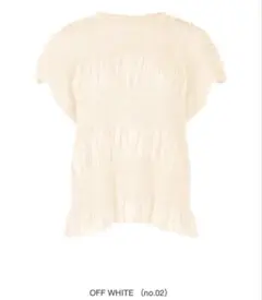 me ISSEY MIYAKE SHRINK STRIPE オフホワイト