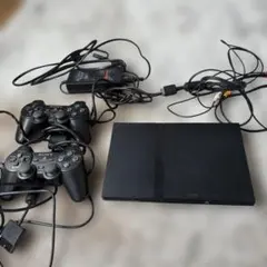 PlayStation 2本体 コントローラー2個ケーブル付SCPH-70000