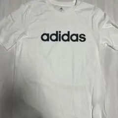 【美品】adidas ロゴＴシャツ　ホワイト　Lサイズ ロゴ刺繍のサムネイル