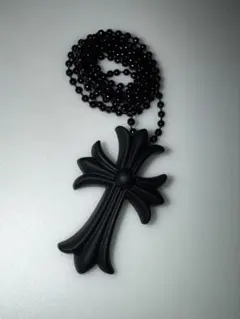 CHROME HEARTS ラバーネックレス ラメ ブラック - メルカリ