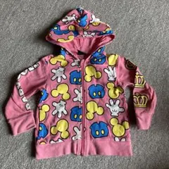 ミッキー キャラクター柄 フード付きトレーナー