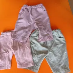 半ズボン3枚セット ピンク グリーン